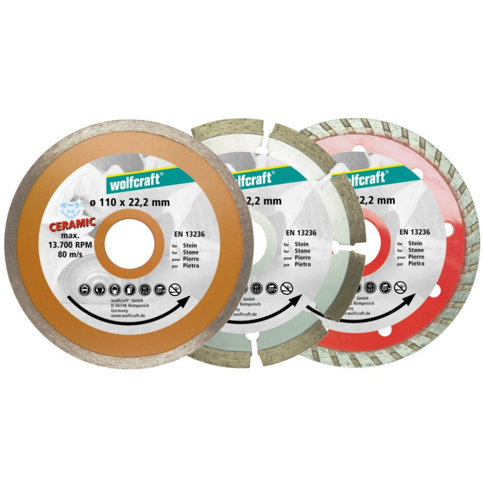 Diamond Cutting Disc Set 3 Pcs. I 8392000 I The inexpensive alternative - ideal for all beginners and occasional DIYers.