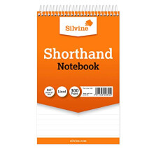 8x5" Reporter's Spiral Shorthand Notebook with 300 Pages (Pack of 6)