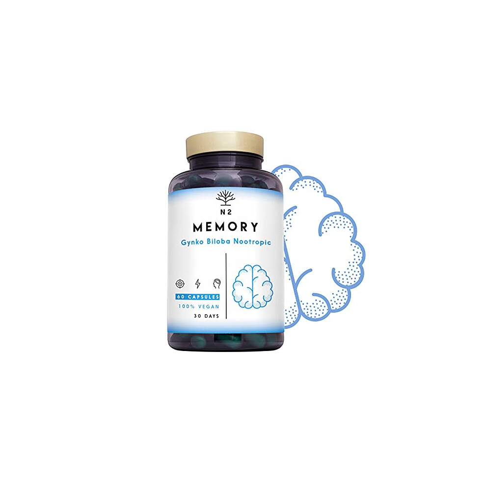 Nootropics Cognitive Enhancer Brain Booster. Coffee, Ginko Biloba, Bacopa, Vitamins. Nootropic Supplement for Mental Performance, Focus Better Mood UK