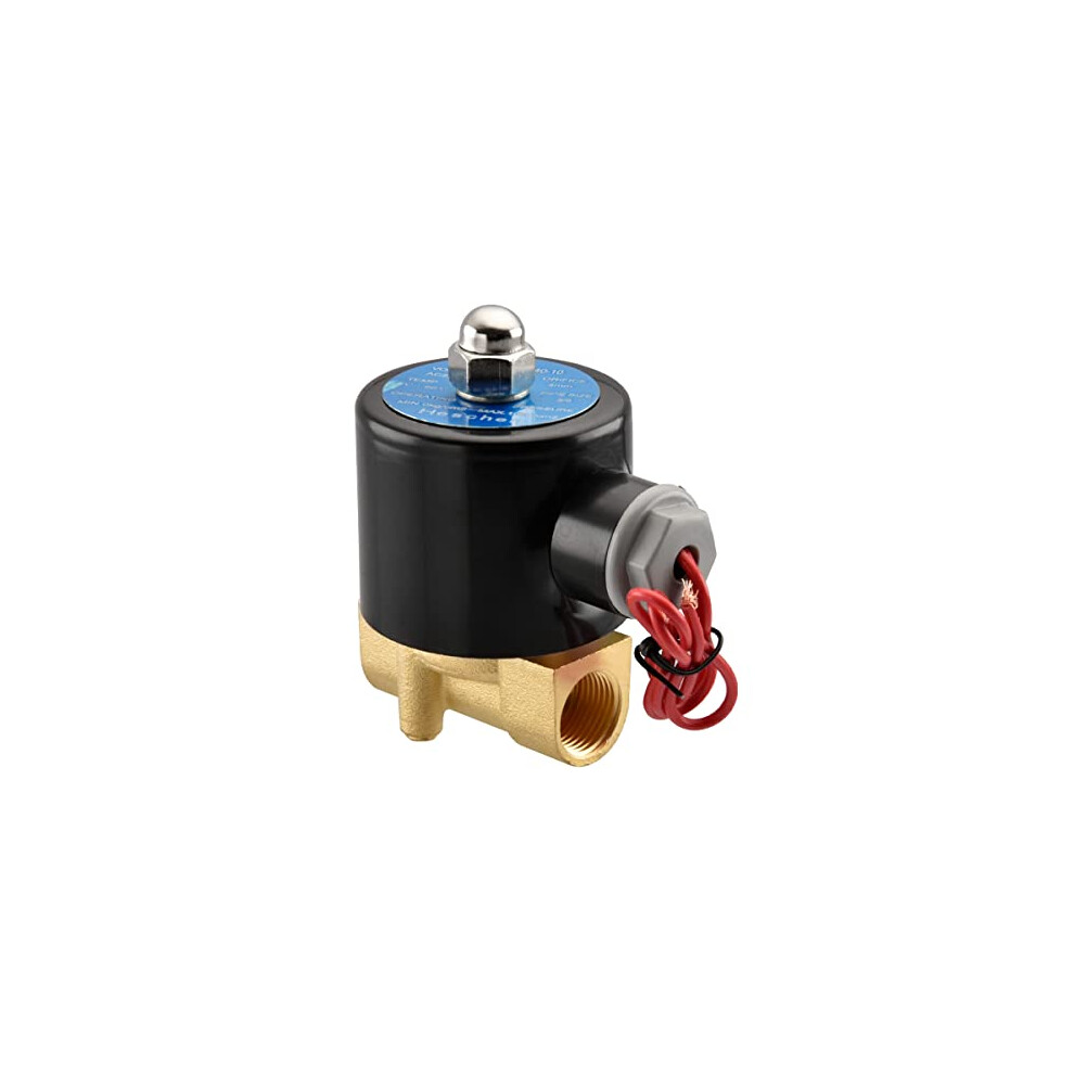 Brass Electric Solenoid Valve, 2W-040-10, Pt3/8'', Ac220v, Direct Action Water Air, Normally Closed Replacement Valve 670534168813