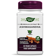 Nature's Way, Ashwagandha, Extrait Premium, 500 mg, 60 Capsules Végétaliennes