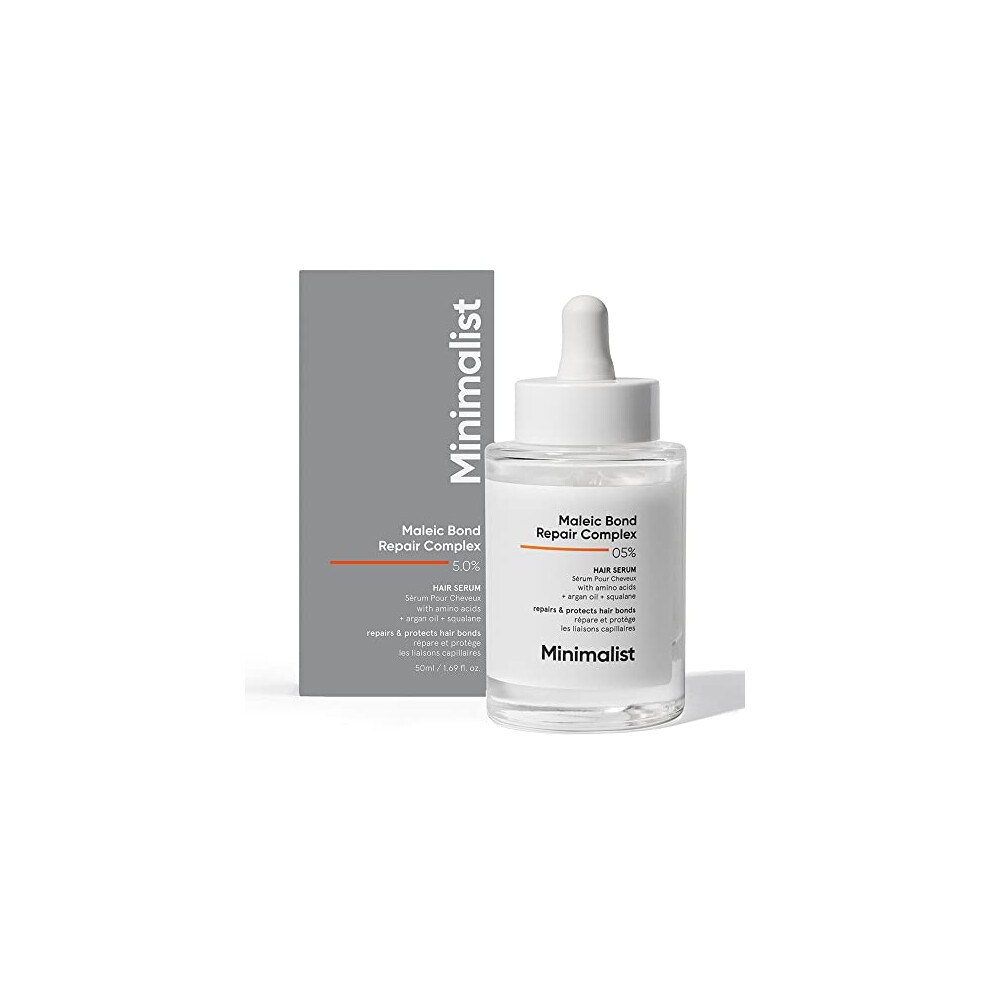 Minimalist Serum For Repairing Damaged Hair | Maleic Bond Repair Complex 05% Hair Serum With Amino Acids, Argan Oil & Squalane | For Women & Men | For All Hair