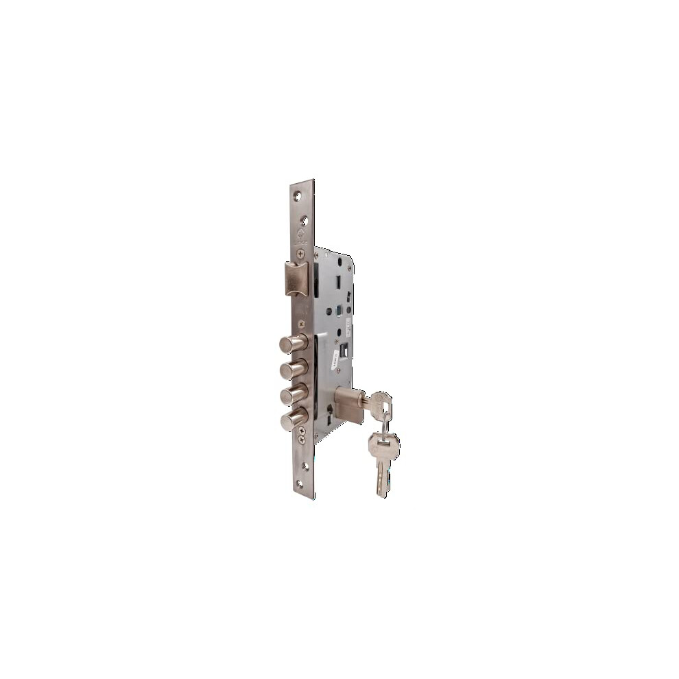 Deadlock SEG Wood with Stainless Steel 50Â mm