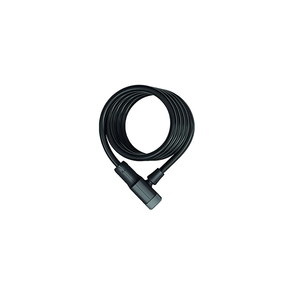 Primo 5510K/180 Spiral Cable Lock with SR Bracket, Made of 10 mm Thick Spiral Cable, ABUS Security Level 3, 180 cm, Black