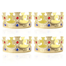 4 Pcs King Crowns,King Queen Crowns Kids Adult,Crowns Adult Costume Accessories Party Hat Party Crowns Birthday Headwea Queen Birthday Crown King