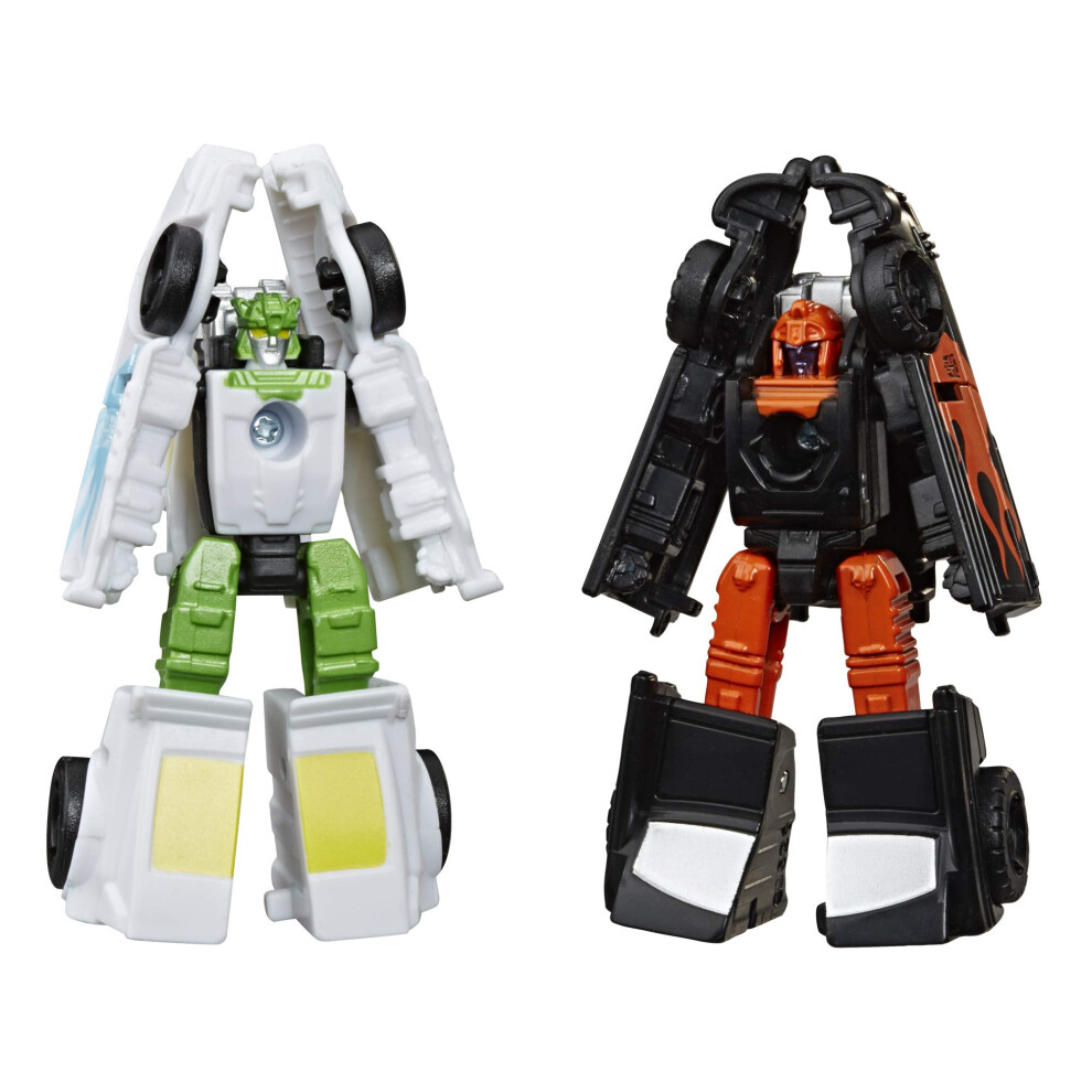 Toys Generations War for Cybertron: Earthrise Micromaster WFC-E3 Hot Rod Patrol 2-Pack - Kids Ages 8 and Up, 1.5-inch