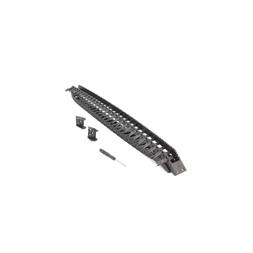 10X20mm Drag Chain Length 1Meter Open Type Black Plastic Cable Carrier R18 With 1Kit End Connectors For 3D Printer And Cnc Machines (10Mmx20mm) 791783526947