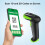 2D Wireless Barcode Scanner with Stand,1D 2D QR Digital/Screen Codes Supported,Handsfree Barcode Reader for Computer/Laptop/Windows/Mac,9200DAS 4