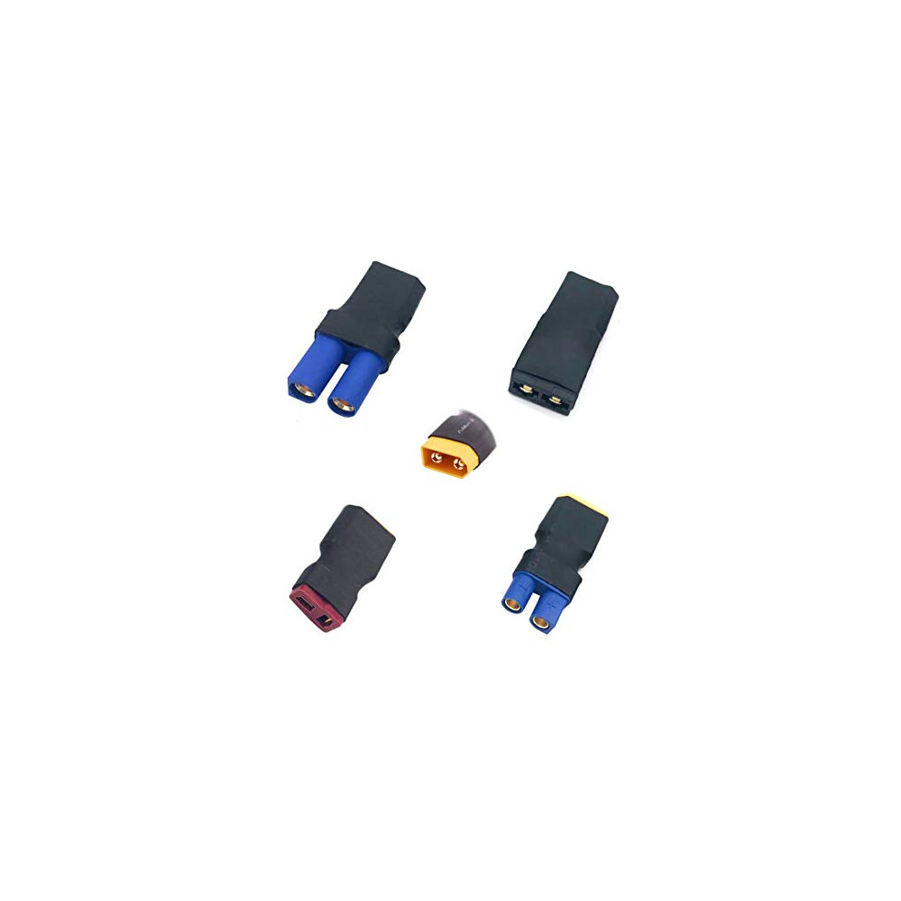 4Pcs Male Xt60 Plug To Ec5 Deans T Traxxas Trx Ec3 Female Connector Wireless Converter Adapter For Rc Lipo Nimh Battery Charger Esc 741802673282