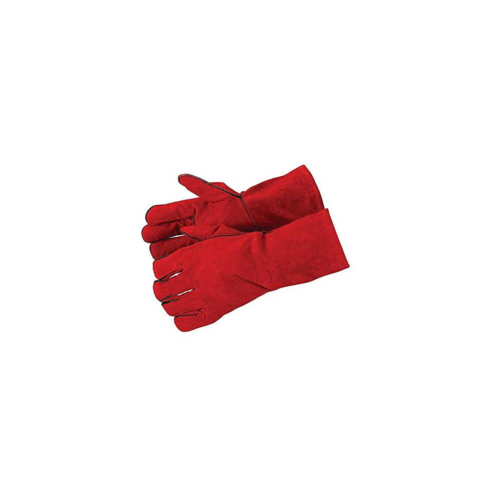 Red Heat Resistant Guant, Welding High Temperature Gloves, Stove Long Lined Welders Ultimate Thermal Gauntlets For BBQ(Red)