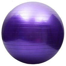 Exercise Ball With Pump | Yoga Swiss Ball For Fitness, Pilates, Home and Gym | Anti Burst, Anti Slip Balance Ball in 55, 65, 75cm Sizes (75cm, Purple)
