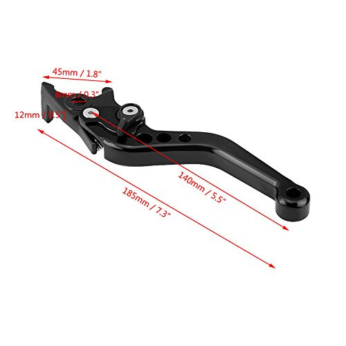 1 Pair Motorcycle Clutch Brake Handle Levers, Universal Brake Lever Handle Double Disc(Black) 1