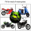 1 Pair Motorcycle Clutch Brake Handle Levers, Universal Brake Lever Handle Double Disc(Black) 5