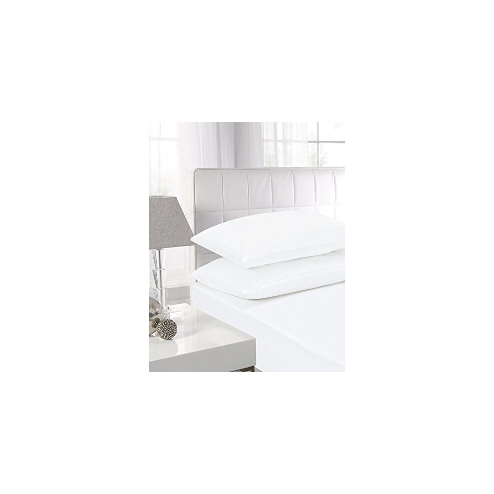 Flat 100% Egyptian Cotton Flat Sheet (White, King)