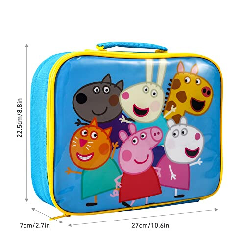 Peppa Pig Rectangular Insulated Lunch Box Bag for Boys and Girls Perfect Size for Packing Hot or Cold Snacks for School and Travel BPA Free on OnBuy