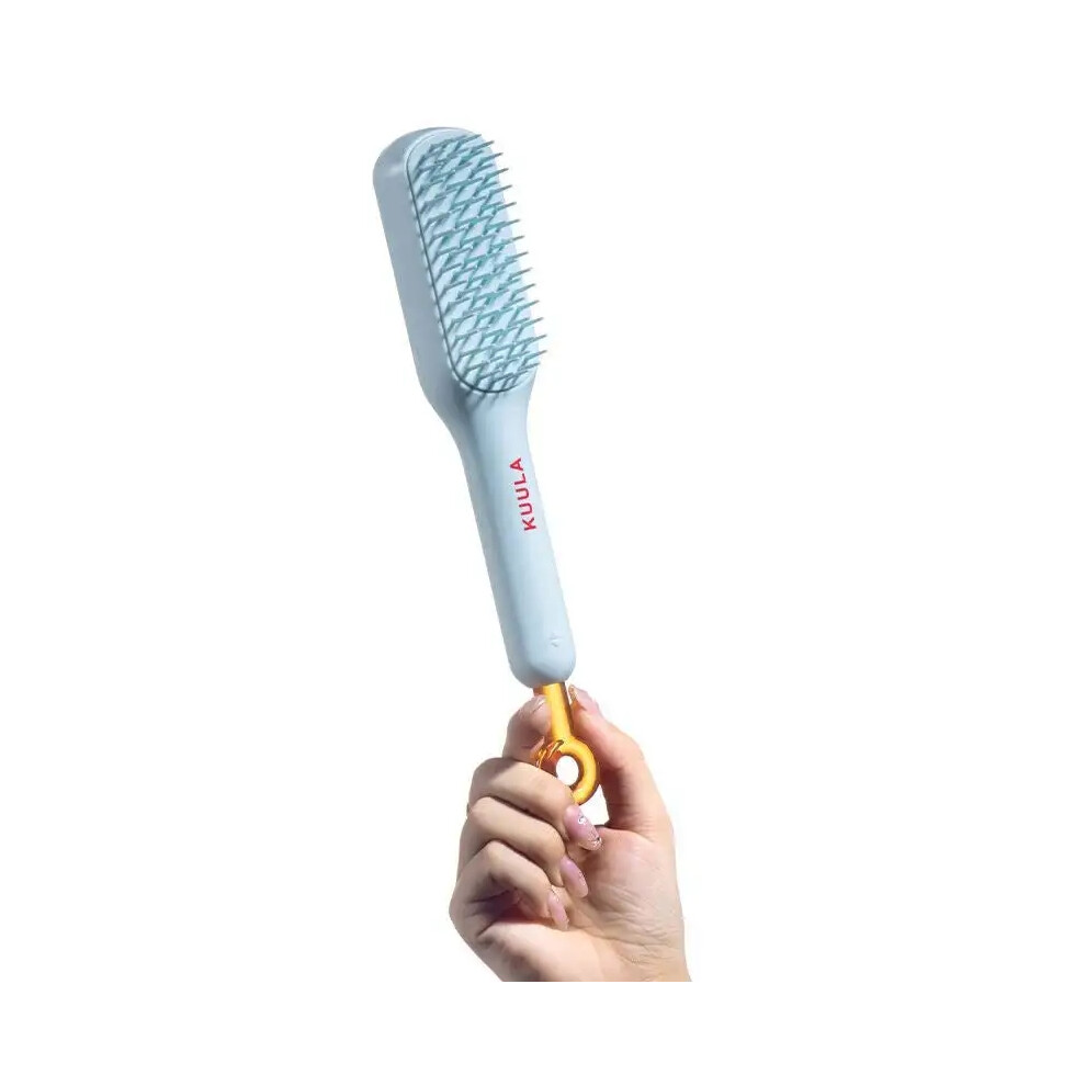 (blue) Self-Cleaning Anti-Static Massage Comb Retractable Comb Self-cleaning Hair Brush Anti-static Massage Comb for Women Smooth Hair