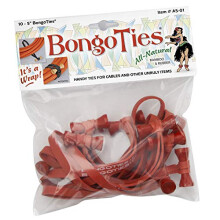 A501R All-Red Bongo Ties (5") (Pack of 10)