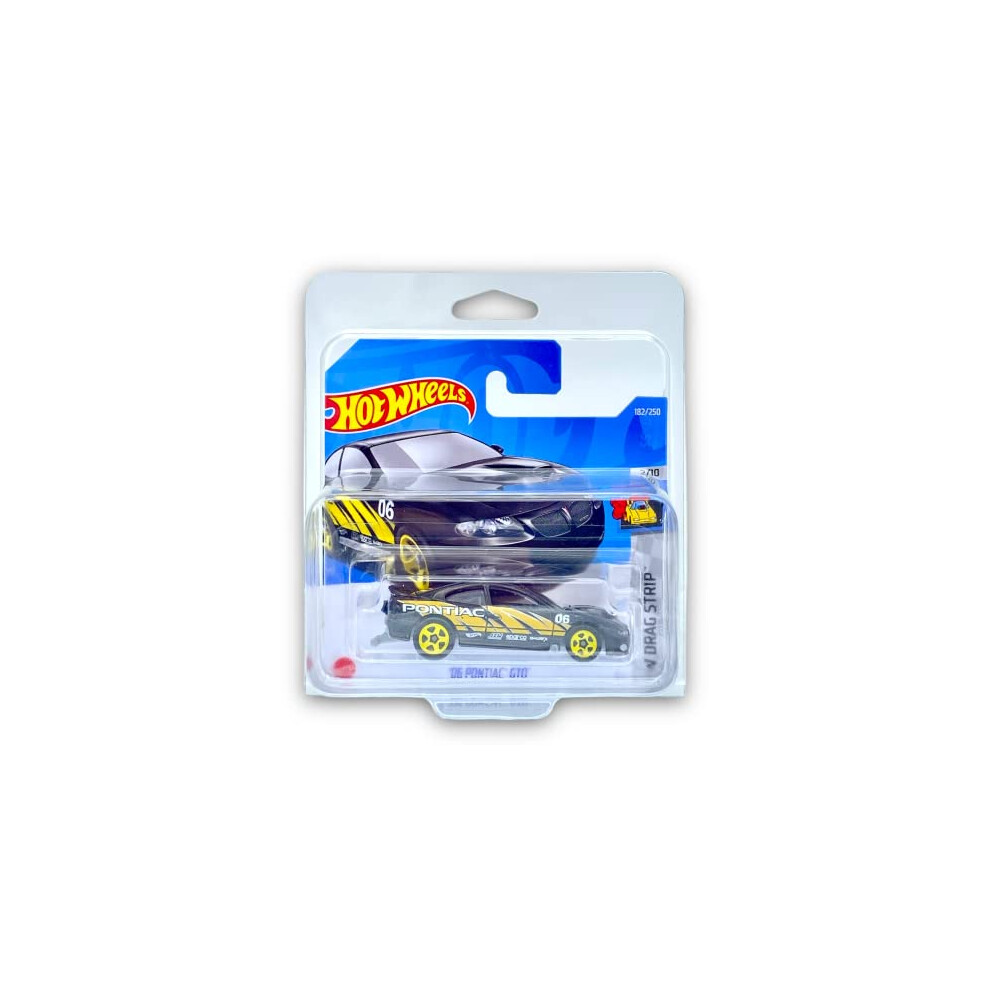 '06 Pontiac GTO (Black & Yellow) 2/10 HW Drag Strip 2022 - 182/250 (Short Card) - COMES IN A KLAS CAR KEEPER PROTECTIVE COLLECTORS CASE - HCX70