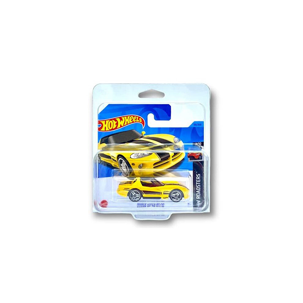 Dodge Viper RT/10 (Yellow) 7/10 HW Roadsters 2023-131/250 (Short Card) *** COMES IN A KLAS CAR KEEPER PROTECTIVE COLLECTORS CASE *** HKH43