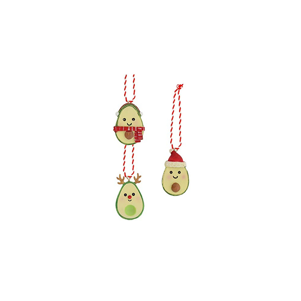 Christmas Avocado Hanging Decorations - Set of 3