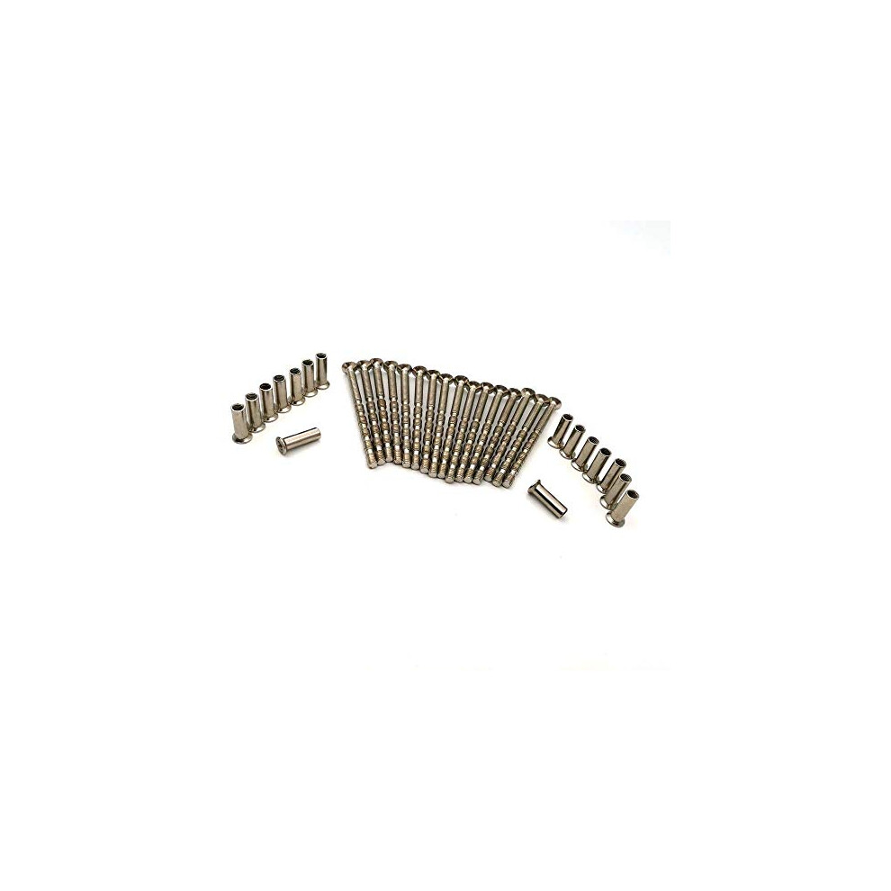 M4 Door Handle Screws Bolt Connecting Fixing for Handles,Escutcheons,Rose, Door Lock,Knob and Others(Nickel Color) 16Pieces