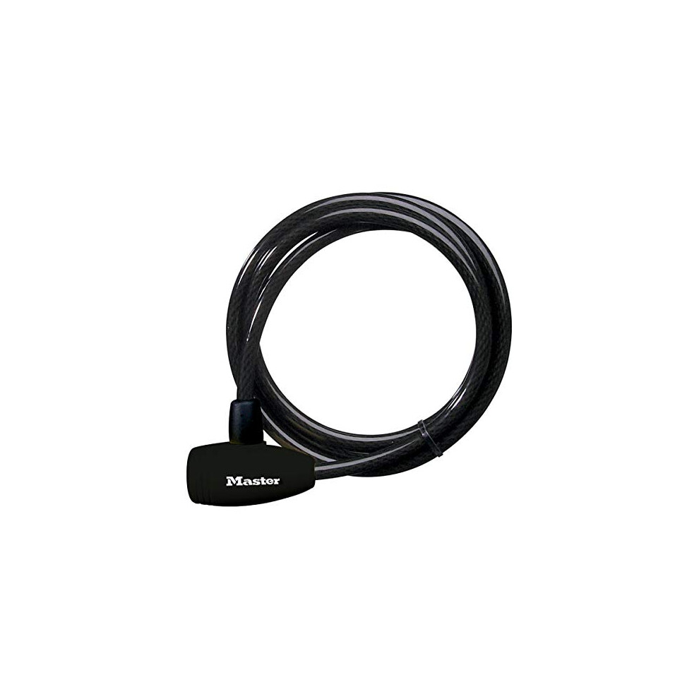 8154EURD Bike Lock with Key Lock, 1,8 m Cable, Black