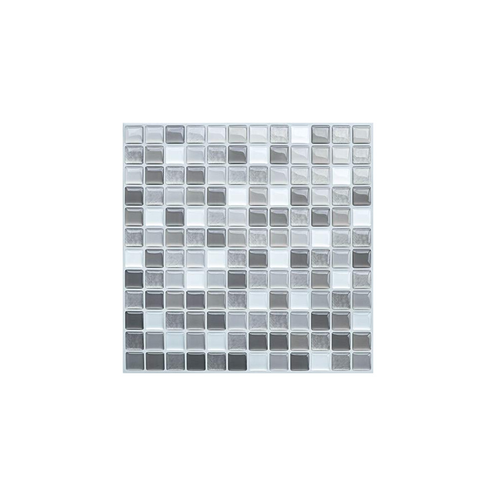 Peel And Stick Wall Tile Stickers For Bathroom, 3D Mosaic Kitchen Backsplash Tile Decals Self Adhesives, Diy Removable Tile Transfers, Pack Of 4 745103575139