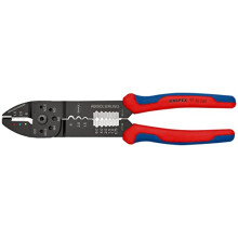 Crimping Pliers black lacquered, with multi-component grips 240 mm (self-service card/blister) 97 32 240 SB