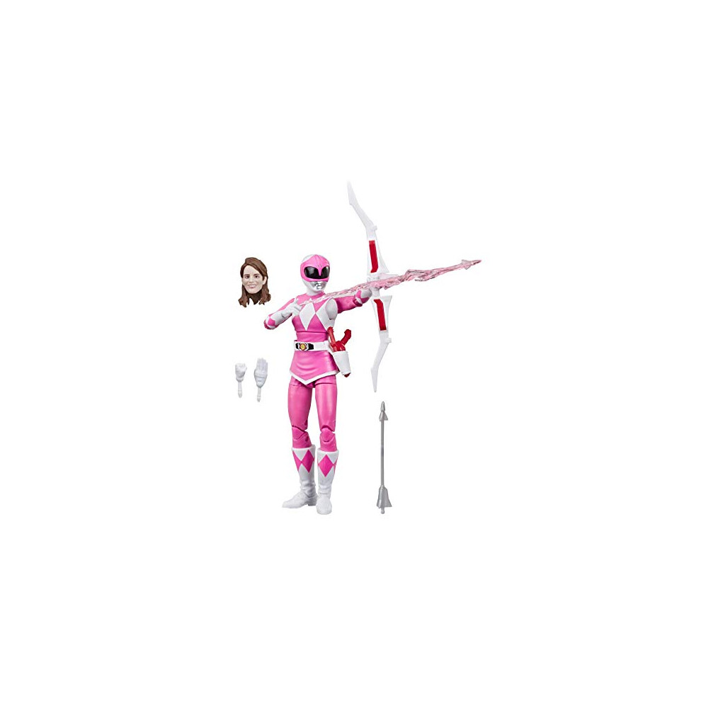 Toys Power Rangers Lightning Collection 6" Mighty Morphin Pink Ranger Collectible Action Figure Toy with Accessories