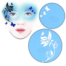 7 Styles/set Reusable Face Paint Stencil,Body Painting Template Flower Butterfly Facial Design Festival Face Stencils