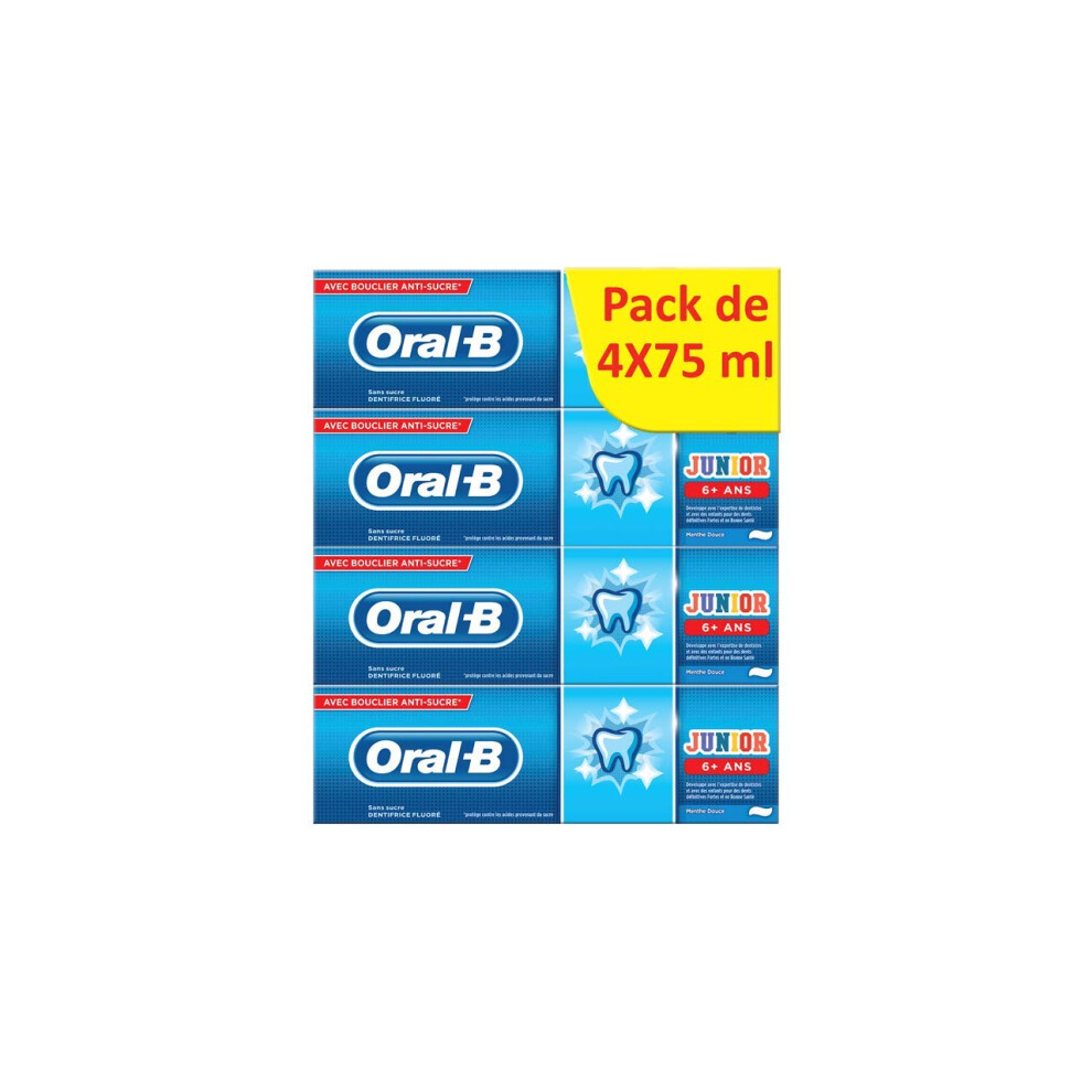 Manual Junior Toothpaste, 6+ Years, 75 ml (Pack of 4)