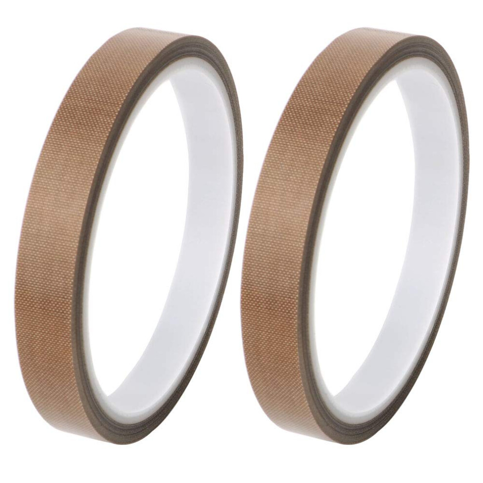 2PCS High Temp Tape, PTFE Tape/Teflon Tape, High Temperature Adhesive Tape, Vacuum Machine Sealer Tape for Vacuum Hand Impulse Sealers, Heat Resistant