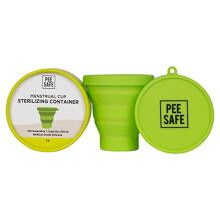 Pee Safe Menstrual Cup Steriliser (1N) | Made with Medical Grade Silicone | Microwave, Compact and User-Friendly
