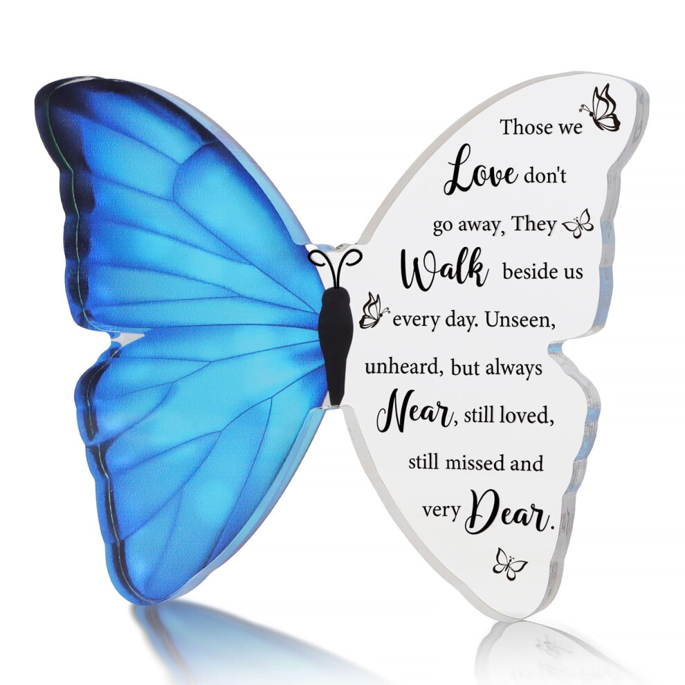 Sympathy Gift Memorial Gift Remembrance Gifts Bereavement Gifts for Loss of Husband Dad Mother Friend Brother Butterfly Shape Acrylic Table