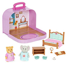 Li'l Woodzeez – Lil Woodzeez – Portable Dollhouse Playset – Bedroom & Mini Furniture – Animal Figurines – Kids 3 Years + – Travel