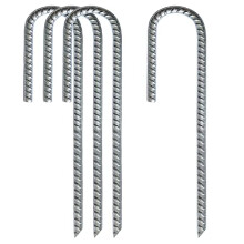 Ground Stakes Rebar, Tent Stakes Galvanized Steel Ground Anchors Garden Staples Landscape Pins Heavy Duty J Hook Tents Pegs for Canopies Camping
