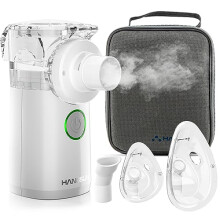 Portable Nebuliser Machine for Adults and Kids,Handheld Steam Inhaler for Home Use Only, Cool Mist Atomizer with Storage Bag, Ultra-Quiet and