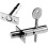 2pcs Security Door Bolts with Fitting and Key Secure Deadbolt Lock Silver 3
