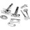 2pcs Security Door Bolts with Fitting and Key Secure Deadbolt Lock Silver 1