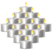 Tealights Candles 8 Hour Burn Time, 50 Pack | Smokeless, Dripless & Long Lasting Mini Votive Paraffin Tea Lights Candles with Cotton Wicks Unscented