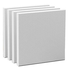 4 Pack Artist Blank Canvas, 20X20cm (8” x 8”) Painting Canvas Frame Stretcher Painting Board for Acrylic Oil Water Painting Ideal for Professional