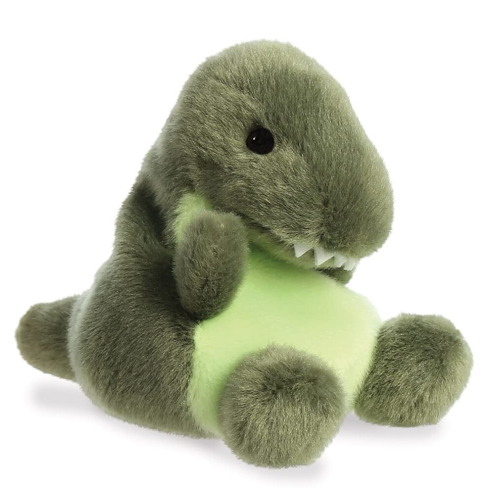 Aurora World Aurora, 33617, Palm Pals Tyranno T-Rex Dinosaur, 5In, Soft Toy, - Plush Soft Toy Green