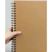 A4 Sketchbook,Spiral Bound Notebook, Kraft Cover Blank Sketch Pad, Blank Page Sketch pad, Perfect for Travel Painting Landscape (A4)
