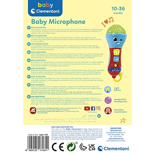 Clementoni 2005991 Baby Microphone, Multicolor 2