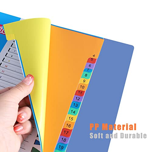 [5 Pack]A4 File Dividers 31 Part Numbered 1-31,31 Part A4 Index Divider ...