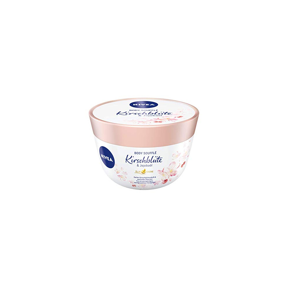 Body SoufflÃ© Cherry Blossom & Jojoba Oil (200 ml), Body Care for 24h Moisture, Lotion for Dry and Very Dry Skin