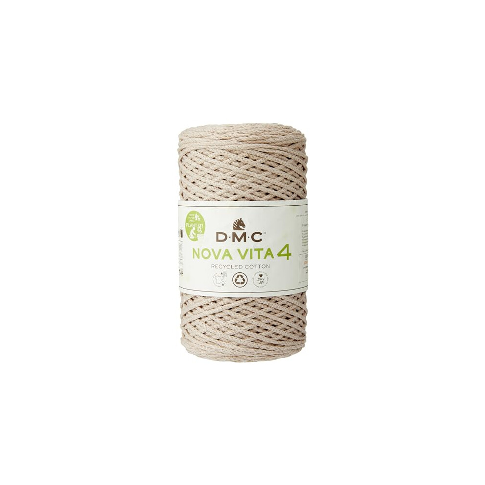 Nova Vita 4, Off White Crochet Knitting Macrame Yarn, 250g