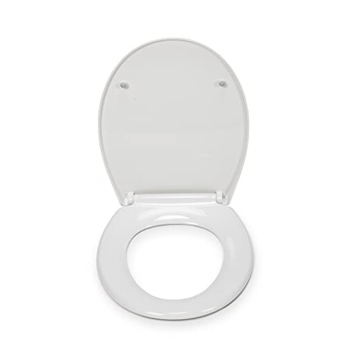 Croydex Corvo Stick 'n' Lock Toilet Seat, White, Soft Close 1