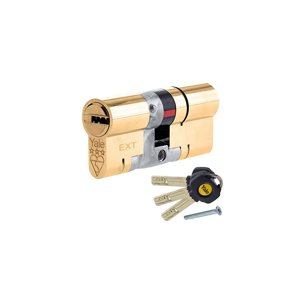 50 (INT) X 50 (EXT) 50/50 Brass YALE Platinum 3 Star Euro Cylinder Barrel Anti Snap Bump High Security uPVC Door Lock TS2007:2014 Lock