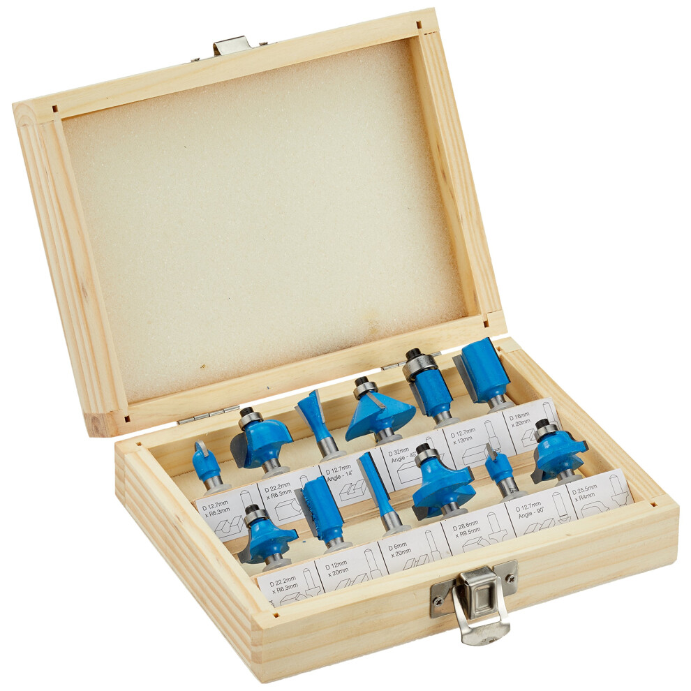 792084 1/4" TCT Router Bit Set 12pce 1/4"